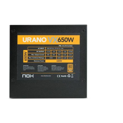 Fonte de Alimentação ATX Nox Urano VX 650W 80 Plus Bronze Edition