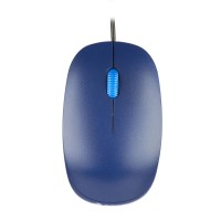 Rato otico com fio USB 1000 dpi, 2 botões + scroll - Azul 