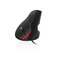 Rato Óptico Ergonómico Vertical, 1000 dpi, 5 botões, preto 
