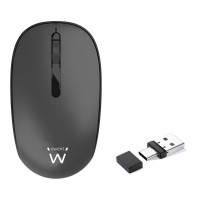 Rato Óptico Ewent EW3206 Silent Click Wireless 1000DPI Cinza Escuro