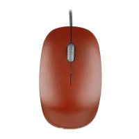 Rato otico com fio USB 1000 dpi, 2 botões + scroll - Vermelho 