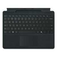 Microsoft Surface Pro Signature Keyboard - Teclado - com acelerómetro, trackpad, bandeja de armazenamento e carregamento de Surface Slim Pen 2 - QWERTY - Reino Unido - preto - para Surface Pro 8, Pro 9