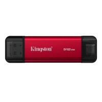 Disco Externo SSD Kingston Dual Portable SSD 512GB/ USB Tipo-C y USB 3.2/ Rojo