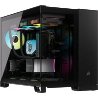 CORSAIR Geh mATX 2500X LINK Tempered Glass  Black