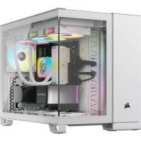 CORSAIR Geh mATX 2500X LINK Tempered Glass  White