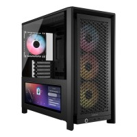 Midi CORSAIR Frame 4000D LCD RS ARGB Schwarz Midi Tower ATX Gaming Gehäuse