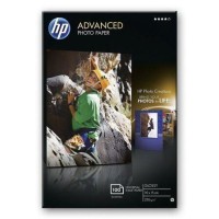 HP Papel fotograifco satinado avanzado 250g/m2, 10x15cm, sin bordes, 100 hojas