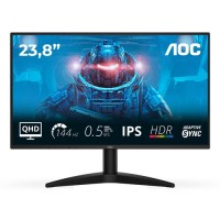 AOC Basic-line Q24B36X - B3 Series - monitor LED - 24" (23.8" visível) - 2560 x 1440 QHD @ 144 Hz - IPS - 300 cd/m² - 1300:1 - HDR10 - 0.5 ms - HDMI, DisplayPort - preto