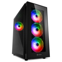 CAJA ATX SHARKOON TG5 PRO 2XUSB3.0 2XUSB2.0 SIN FUENTE RGB NEGRO