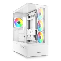 CAJA GAMING ATX SHARKOON AK6 TGV 4XVENT 120MM 2XUSB SN FUENTE BLANCO