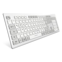 Sharkoon Bürotastatur OfficePal K30W kabellos weiß