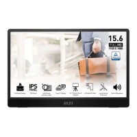 39,6cm/15.6" (1920x1080) MSI PRO MP161DE E2 16:9 IPS 4ms 60Hz HDMI USB-C Adaptive-Sync Speaker Iron Gray