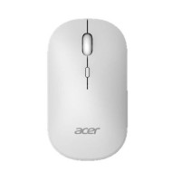 Acer AMR130 - Rato - ergonómico - LED ótico - 4 botões - sem fios - 2.4 GHz, Bluetooth 5.2 - receptor sem fio USB - branco