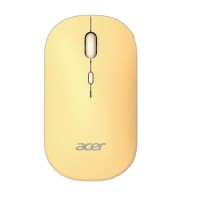 Acer AMR130 - Rato - ergonómico - LED ótico - 4 botões - sem fios - 2.4 GHz, Bluetooth 5.2 - receptor sem fio USB - amarelo