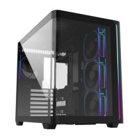 FSP CAJA M580-BP (ATX MID TOWER, USB3.0 X 2, TYPE C, 120MM PWM ARGB REVERSE FANS× 4, DIGITAL FAN SPEED - 1406831