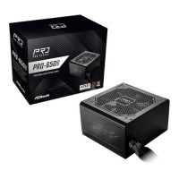 650W ASRock Pro Series PRO-650B 650W ATX 80+ Bronze black