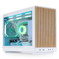 Caixa Micro-ATX Lian Li x Dan Cases A3 Branca Madeira Vidro