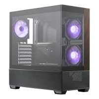 Midi Cooler Master Elite 690 Wood (schwarz/holz, Tempered Glass x 2)