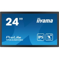 iiyama ProLite TF2438MSC-B1 - Monitor LED - 24" (23.8" visível) - moldura aberta - ecrã de toque - 1920 x 1080 Full HD (1080p) - IPS - 600 cd/m² - 1000:1 - 5 ms - HDMI, DisplayPort - altifalantes - preto, mate