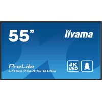 iiyama ProLite LH5575UHS-B1AG - 55" Classe Diagonal (54.6" visível) ecrã LCD com luz de fundo LED - sinalização digital - com leitor multimédia incorporado, PC com ranhura SDM - 4K UHD (2160p) 38
