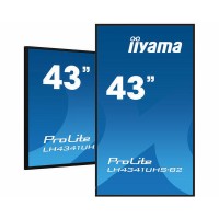 iiyama ProLite LH4341UHS-B2 - 43" Classe Diagonal (42.5" visível) ecrã LCD com luz de fundo LED - sinalização digital - 4K UHD (2160p) 3840 x 2160 - preto, brilhante