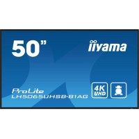 MONITOR IIYAMA 50" , UHD VA PANEL, HAZE 25%, 800CD/M, HORIZ Y VERT, SIGNAL FAILOVER, MM 2X 10W, HDMI 2X, DP, USB 2.0 X2, WIFI, LAN, MEDIA PLAY USB PORT, CONTROL LAN / RS232C, IISIGNAGE2 (CMS/DMS), E-S