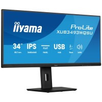 86,7cm/34" (3440x1440) iiyama ProLite XUB3493WQSU-B6 21:9 IPS 1ms 120Hz HDMI DisplayPort USB VESA Speaker HDR Black