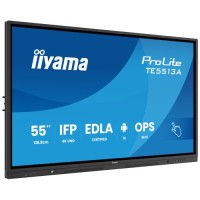 IIYAMA 55" (EDLA)/ANDROID 14,8 CORE SOC, 8/128GB, 40-PTS  UHD , NFC, PIR , MM 2X20W +20W SBUW, 2XHDMI, USB-C / HDMI,DP, 2XUSB-C100W PD/MINI-JACK / OPT.OUT, 450CD/M2, L/S MODE, AG GLASS, LAN, WIFI6, BT5.0/IIWARE, PC SLOT,400X400 (WM INCL.) (TE5513A-B2