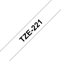 BROTHER TZE221 LAMINATE TAPE 9mm BLACK ON WHITE