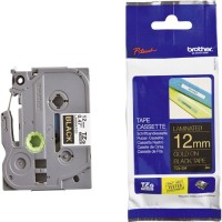 BROTHER Cinta laminada negro/oro 12mm