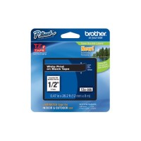 BROTHER Cinta laminada negro/blanco 12mm