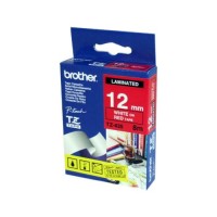 BROTHER Cinta laminada rojo/blanco 12mm