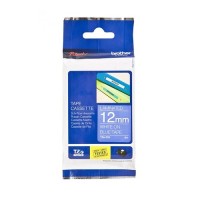 BROTHER Cinta laminada azul/blanco 12mm