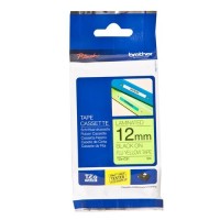 BROTHER Cinta laminada Amarillo fluorescente / negro 12mm BROTHER Cinta laminada Amarillo fluorescente / negro 12mm