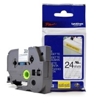 BROTHER TZES151 24mm BLACK ON CLEAR ADHESIVE TAPE