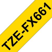 Fita laminada flexvel - Texto preto sobre fundo amarelo, Largura: 36 mm. Comprimento: 8 m Fita laminada flexvel - Texto preto sobre fundo amarelo, Largura: 36 mm. Comprimento: 8 m