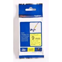 Fita laminada flexvel - Largura: 9mm, comprimento: 8m - Texto preto sobre fundo amarelo, para P-Touch Fita laminada flexvel - Largura: 9mm, comprimento: 8m - Texto preto sobre fundo amarelo, para P-Touch