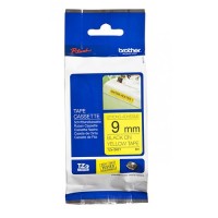 BROTHER Cinta laminada Amarillo / negro (Superadhesiva) 9mm