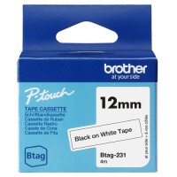 Brother BTAG-231 - Preto em branco - Rolo (1,2 cm x 4 m) 1 cassete(s) caixa pendurada - fita de etiqueta