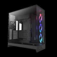 CAJA NZXT H9 FLOW RGB (2025) DUAL-CHAMBER MID-TOWER CASE W/ RGB FANS - ALL BLACK - 1397985