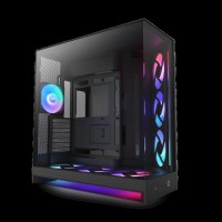 CAJA NZXT H9 FLOW RGB+ (2025) DUAL-CHAMBER MID-TOWER CASE W/ RGB FANS & CONTROLLER - ALL BLACK - 1397987