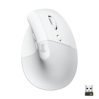 Rato Sem Fios Ergonomico Vertical | Logitech | 6 Botões Branco