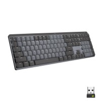 Logitech Master Series MX Mechanical - Teclado - retroiluminação - sem fios - Bluetooth LE - QWERTY - Padrão internacional americano - interruptor: Clicky - grafite