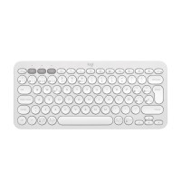 Logitech Pebble Keys 2 K380s - Teclado - sem fios - Bluetooth LE - QWERTY - Espanhol - branco tonal