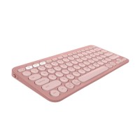 Logitech Pebble Keys 2 K380s - Teclado - sem fios - Bluetooth LE - QWERTY - Espanhol - rosa tonal