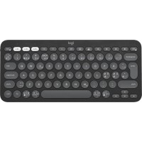 Logitech Pebble Keys 2 K380s - Teclado - sem fios - Bluetooth LE - QWERTY - Nórdico (Dinamarquês/Finlandês/Norueguês/Sueco) - grafite tonal