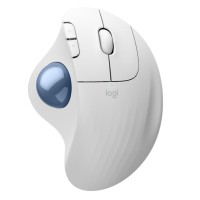 Logitech ERGO M575S Wireless Trackball - Off White + Blue Ball