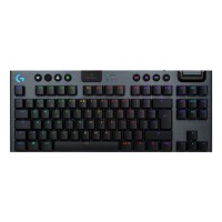 Logitech G G915 TKL - Teclado - luz traseira - sem fios - Bluetooth, USB, 2.4 GHz - QWERTY - Espanhol - interruptor: GL Tactile - preto