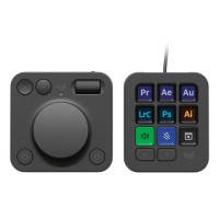 Logitech Master Series MX Creative Console - Conjunto de teclado e discador - luz traseira - USB-C - grafite
