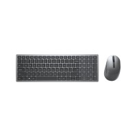 DELL KM7120W. Forma do factor do teclado: Padrão. Estilo de teclado: Em frente/linha recta. Interface de dispositivo: RF sem fio + Bluetooth, Layout do teclado: QWERTY, Uso recomendado: Escritório. Cor do produto: Cinzento, Titânio. Rato incluído